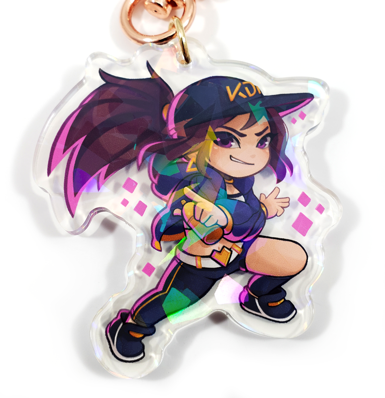 2" Double Sided Acrylic Charm: KDA Akali from League of Legends - SIDE 1